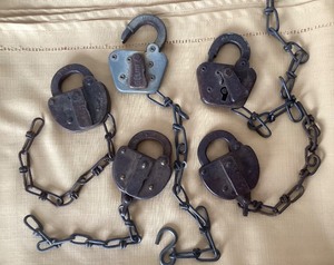 Group of 5 Antique RR Padlocks