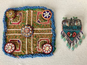 Pair of Vintage Ethnic Beaded Items