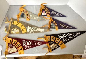 Group of Vintage Felt Pennants