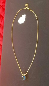 Christian Dior Blue Topaz Pendant  Chain