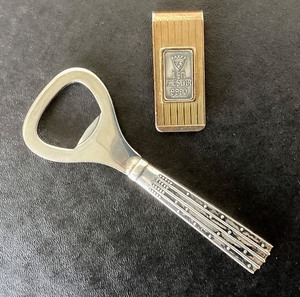 MCM Danish Silver Bottle Opener and .999 Silver Money Clip
