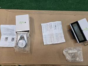 lot 31 image: Lot of 2 Clocks ( New) One large LED Clock and one Desktop Analog Clock along with alarm and Clock