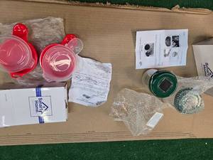 lot 32 image: Lot of 2 sets of home stuff Microwave Egg Cooker Set of 2 and Solar Powered Flying Insect Trap set of 2)
