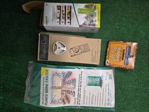 lot 48 image: Lot of 4 items The Pampered Chef KitchenAid Plants Grow faster Protector Jerry Cure Seasoning and  Rescue Trapstick for flying Insects.