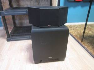 lot 61 image: Klipsch KSW10 Powered Sub Speaker a...