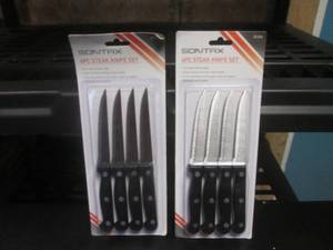 lot 131 image: 2 - 4pc Steak Knife Sets...