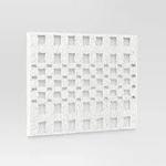 lot 342 image: 30 x 22 Metal and Paper Pulp Geometric Wall Sculpture Off-White - Threshold
