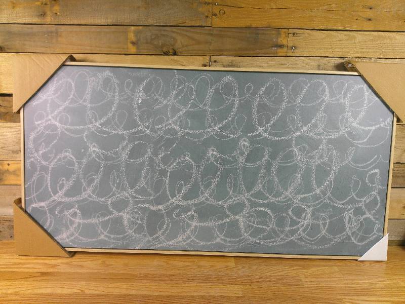 lot 353 image: 47 x 24 Dada Chalk Board Framed Wall Canvas - Threshold