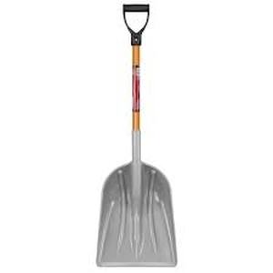 lot 23 image: Husky 31 in. Wood Handle D-Grip Plastic Scoop Shovel