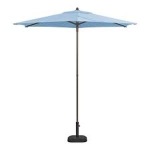 lot 66 image: StyleWell 7.5 ft. Steel Market Outdoor Patio Umbrella in Periwinkle Blue