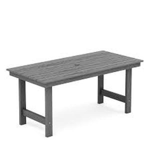 lot 72 image: GRANGE HDPE Outdoor 32 x 67 Dining Table-Hickory
