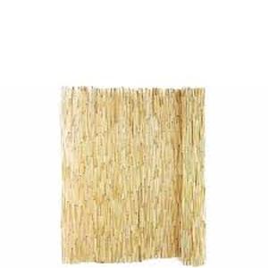 lot 75 image: Backyard X-Scapes 4 ft. H x 8 ft. L Tan Peeled Reed Fencing Panel Decorative Screen Fence for Backyard Garden Fencing Divider