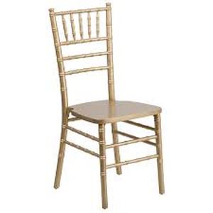 lot 77 image: Flash Furniture XS-GOLD-GG Chiavari Chair - Acacia Wood, Gold