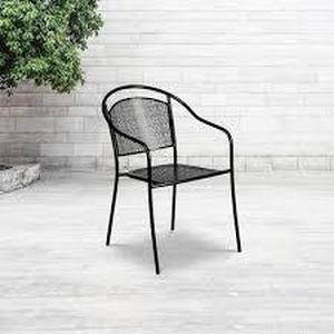lot 79 image: Carnegy Avenue Metal Outdoor Dining Chair in Black