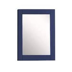 lot 90 image: HDC Sonoma 22 in. W x 30 in. H Rectangular Framed Wall Mount Bathroom Vanity Mirror in Midnight Blue