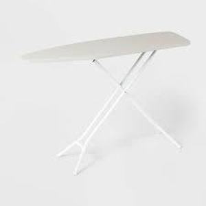 lot 108 image: Standard Ironing Board White Metal with Creamy Chai Cover - Room Essentials