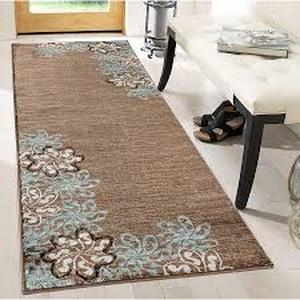 lot 126 image: MDA Rugs Glamour 2 X 8 (ft) BrownCream Indoor Floral Runner