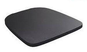 lot 14 image: Flash Furniture Perry Poly Resin Wood Seat - Black Polystyrene