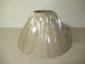 lot 9 image: 20 x 12 Taupe with Gold Finish Lamp Shade