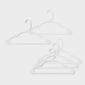 lot 42 image: 100 Plastic Hangers White - Room Essentials Clothes Hangers