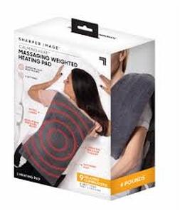 lot 45 image: Calming Comfort Massaging Weighted Heating Pad by Sharper Image with Massaging Vibrations, 6 Settings- 3 Heat, 3 Massage- 9 Relaxing Combinations, 12 x 24, 4 lbs