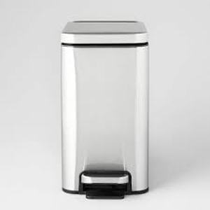 lot 54 image: 10L Stainless Slim Step Trash Can - Brightroom-Silver