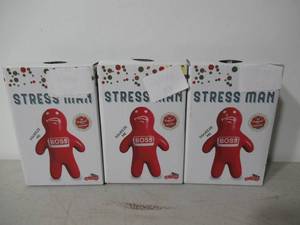 lot 66 image: Set of 3 Squeezable Stress Men