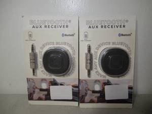 lot 70 image: Set of 2 Bluetooth Aux Receiver for Car, Portable 3.5mm Aux Bluetooth Car Adapter