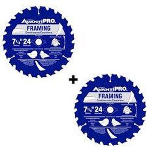 lot 99 image: Lot of 4 Avanti Pro 7-14 in. x 24-Tooth Framing Circular Saw Blades