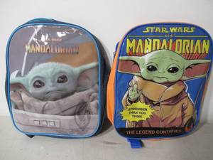 lot 110 image: Lot of 2 Kids Jrs Mandalorian Backpacks