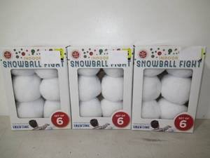 lot 66A image: Lot of 18 Indoor Snowtime Snowball Fight Cotton Snowballs
