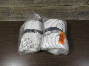 lot 158 image: Set of 2 King Pillow Shams-Diamond Striped & Microstripe