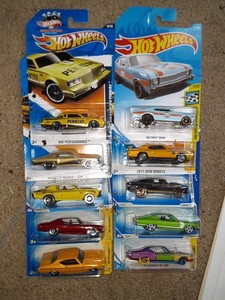 lot 299 image: Hot Wheel muscle car lot 1969 Chevelle Monte Carlo Nova GTO. All clean cards. As shown.