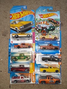 lot 304 image: Hot Wheels GM pickup El Camino C10. All clean cards. As shown.