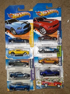 lot 312 image: Hot Wheels Ford muscle car Mustang Shelby GT500. All clean cards. As shown.