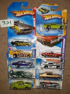 lot 321 image: Hot Wheels muscle car lot Dodge Duster Charger Demon. All clean cards rare short card. As shown.