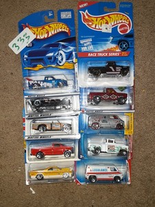 lot 333 image: Hot Wheels truck van lot GM Ford Dodge. All clean cards. As shown.