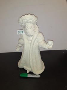 lot 359 image: Large Greenware St Nicholas. Once fired santa. As shown.