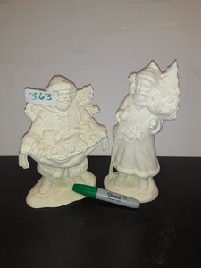 lot 363 image: Lot of 2 St Nicholas once fired santa. As shown.
