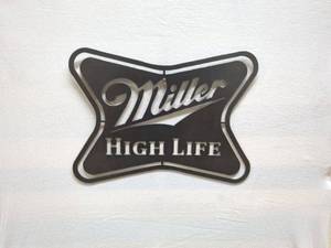 lot 2 image: Miller High Life Metal Sign