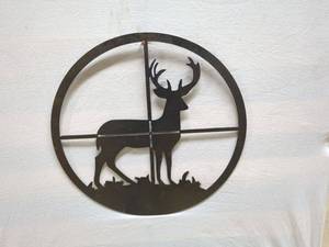 lot 14 image: Decorative Metal Deer Silhouette Wall Art - Unique Home Decor