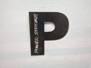lot 16 image: Metal Power Stroke Letter Sign - Customized Home Decor