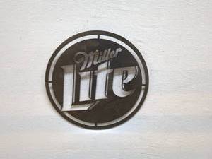 lot 18 image: Vintage Miller Lite Metal Sign