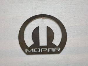 lot 20 image: MOPAR Logo Metal Wall Art Sign - Unique Automotive Decor