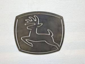 lot 21 image: Metal Wall Art John Deere Design