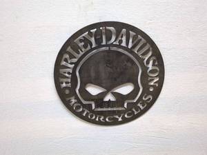 lot 36 image: Vintage Harley Davidson Metal Logo Sign