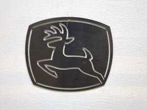lot 37 image: Decorative Metal John Deere Wall Art