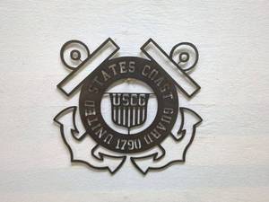 lot 41 image: United States Coast Guard Metal Wall Art Emblem