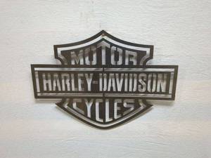 lot 42 image: Harley-Davidson Metal Wall Art Sign - Motor Cycles