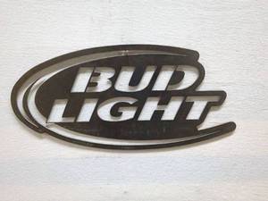 lot 50 image: Bud Light Metal Wall Sign